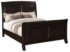 Elegant Transitional Queen Bed In Cappuccino