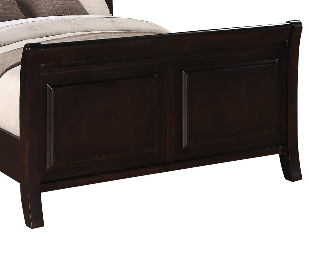 Elegant Transitional Queen Bed In Cappuccino