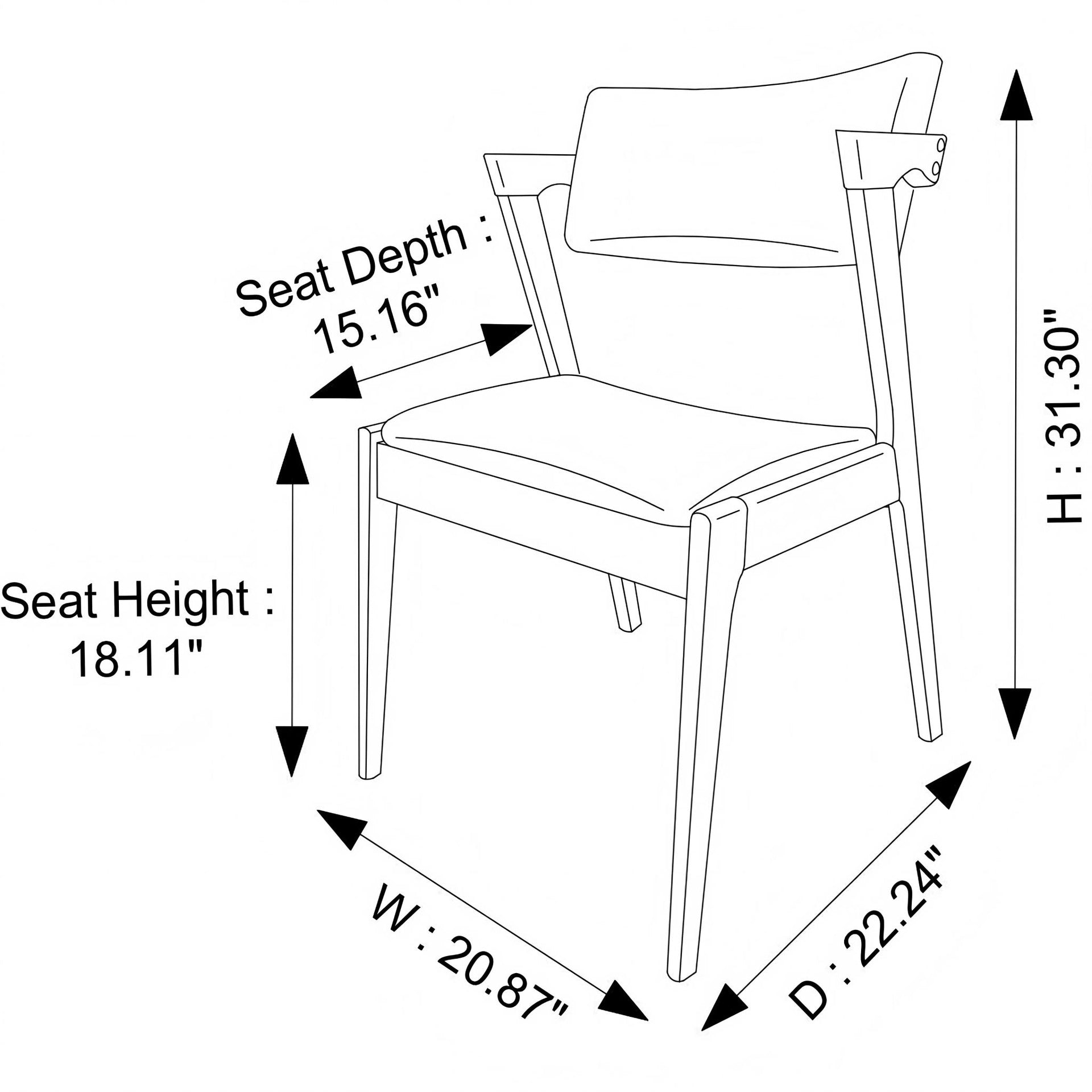 Edwin Light Gray Fabric Dining Chair (Set Of 2)
