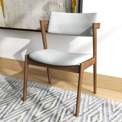 Edwin Light Gray Fabric Dining Chair (Set Of 2)