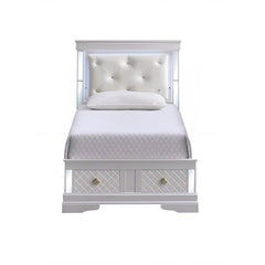 Verona G6735B-TSB Twin Bed ( Mattress Not Included),  Pearl White