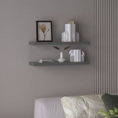 Ecco 31.5" Wide  Floating Shelves Set of 2, Shelves for Wall Decor for Bedroom, Bathroom Storage Shelves, Book Shelves for Living Room