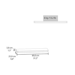 Ecco 31.5" Wide  Floating Shelves Set of 2, Shelves for Wall Decor for Bedroom, Bathroom Storage Shelves, Book Shelves for Living Room