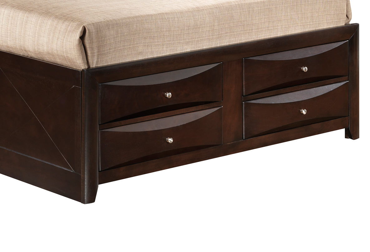 Marilla G1525G-QSB3 Queen Storage Bed , Cappuccino