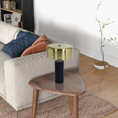 New Design Small Modern Stylish Desk Lamp In Stock In The United States, Easy To Install, Used for Bedside Table Lamp,Reading Lamp, Office, Kinetic Table Lamp - Gold outer and White inner 110~120V
