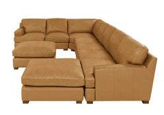 Leather Match Large Seating Modular Sectional