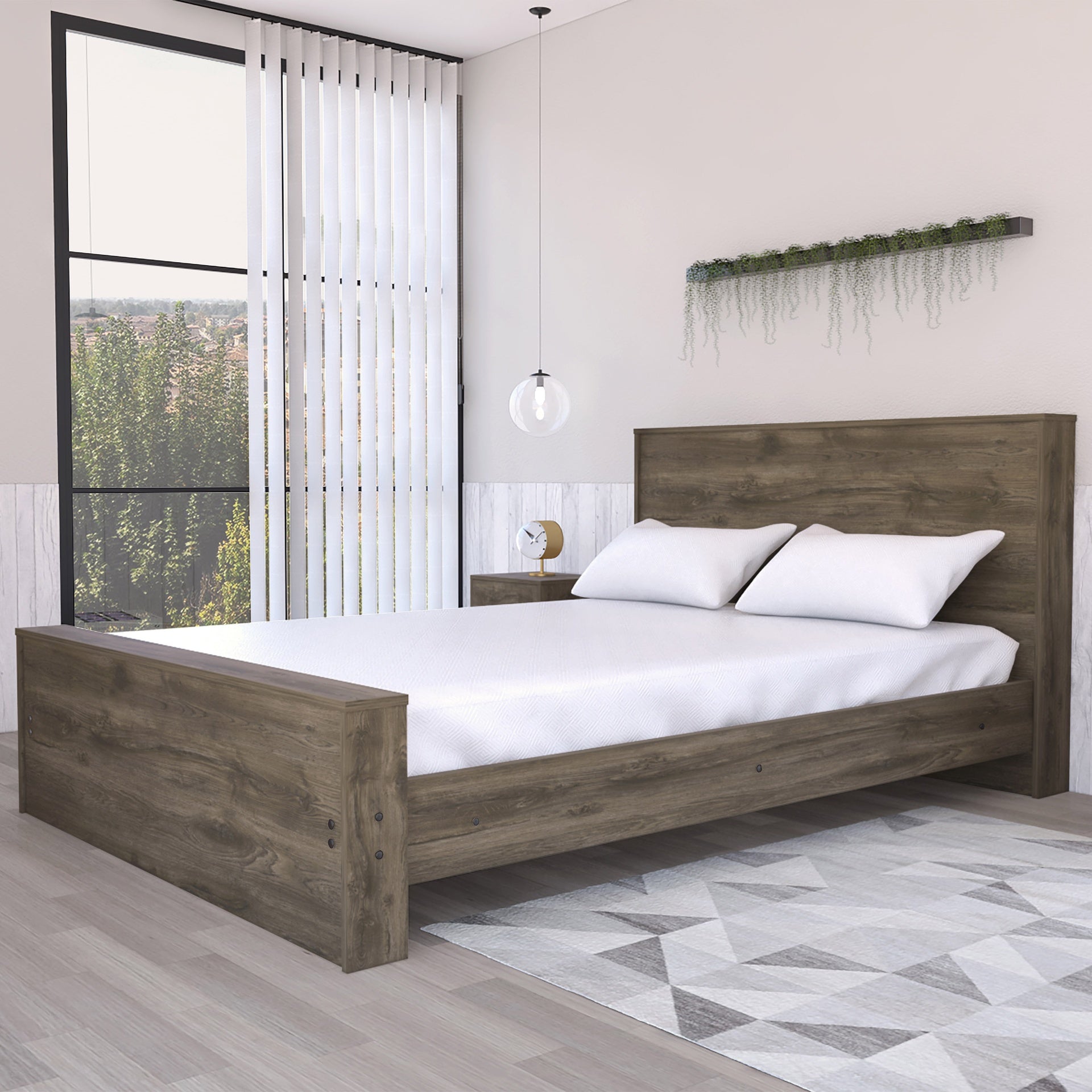 Braga Full Size Bed Base, Headboard