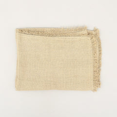 Stonewashed Linen Woven Throw Blanket with Fringe – 52X68"