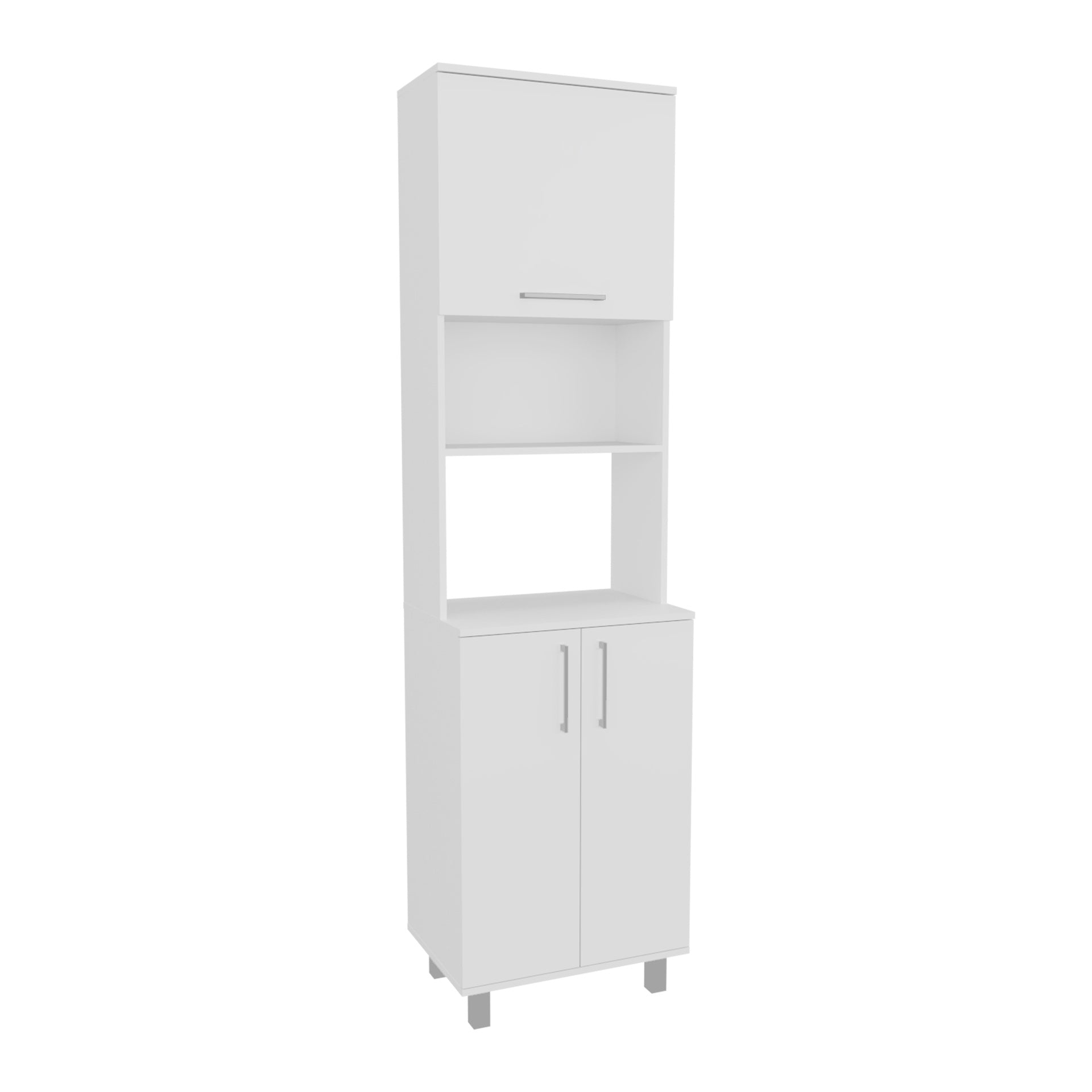 Bombona 80" High Double Cabinet Kitchen Pantry, Storage Cabinet, with Six Shelves for Kitchen, Garage White