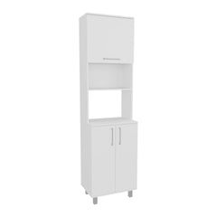 Bombona 80" High Double Cabinet Kitchen Pantry, Storage Cabinet, with Six Shelves for Kitchen, Garage White