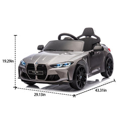 BMW M4 24V Kids ride on toy car 2.4G W/Parents Remote Control,Three speed adjustable,Power display, USB,MP3 ,Bluetooth,LED light,story,A handle with wheels and a pull, easy to carry