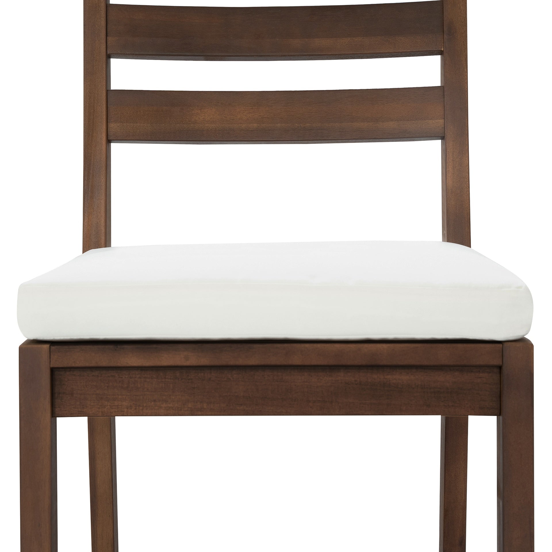 TREXM 5-Piece Rustic Patio Bar Set, Patio Table and Chairs Set with Ergonomic Chairs, Solid Wood Slatted Tabletop for Poolside, Balcony, Backyard, Porch (Mocha+Beige Cushion)