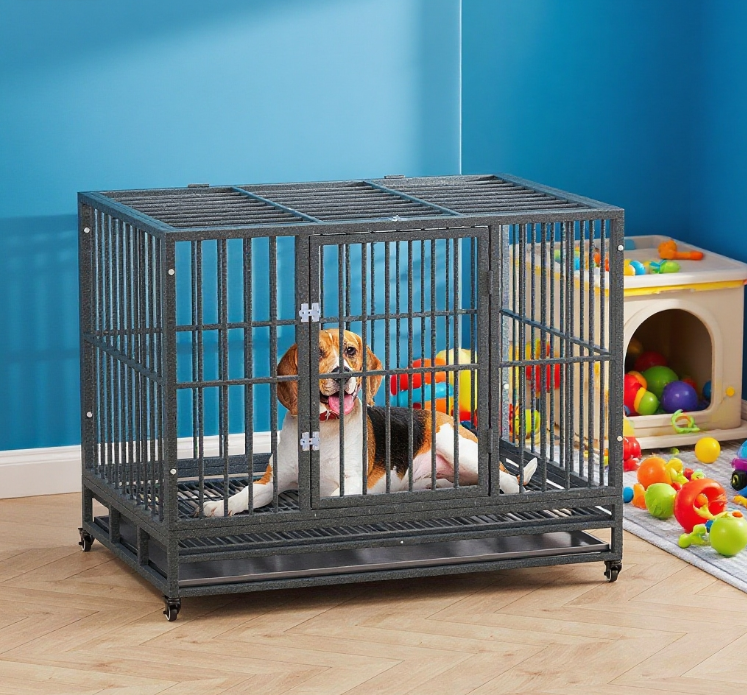 Heavy Duty Dog Crate Metal Cage Kennel