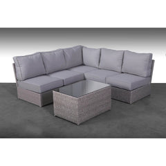 Fully Assembled 4-Person Patio Seating Set with Cushions