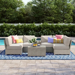 4-Person Outdoor Sofa Set – Pre-Assembled & Cushion Included