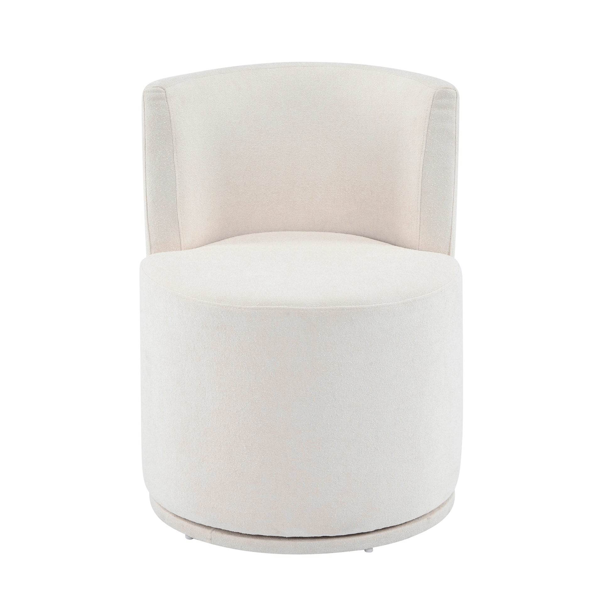 Modern Swivel Upholstered Side Chair in Beige (Set of 4)