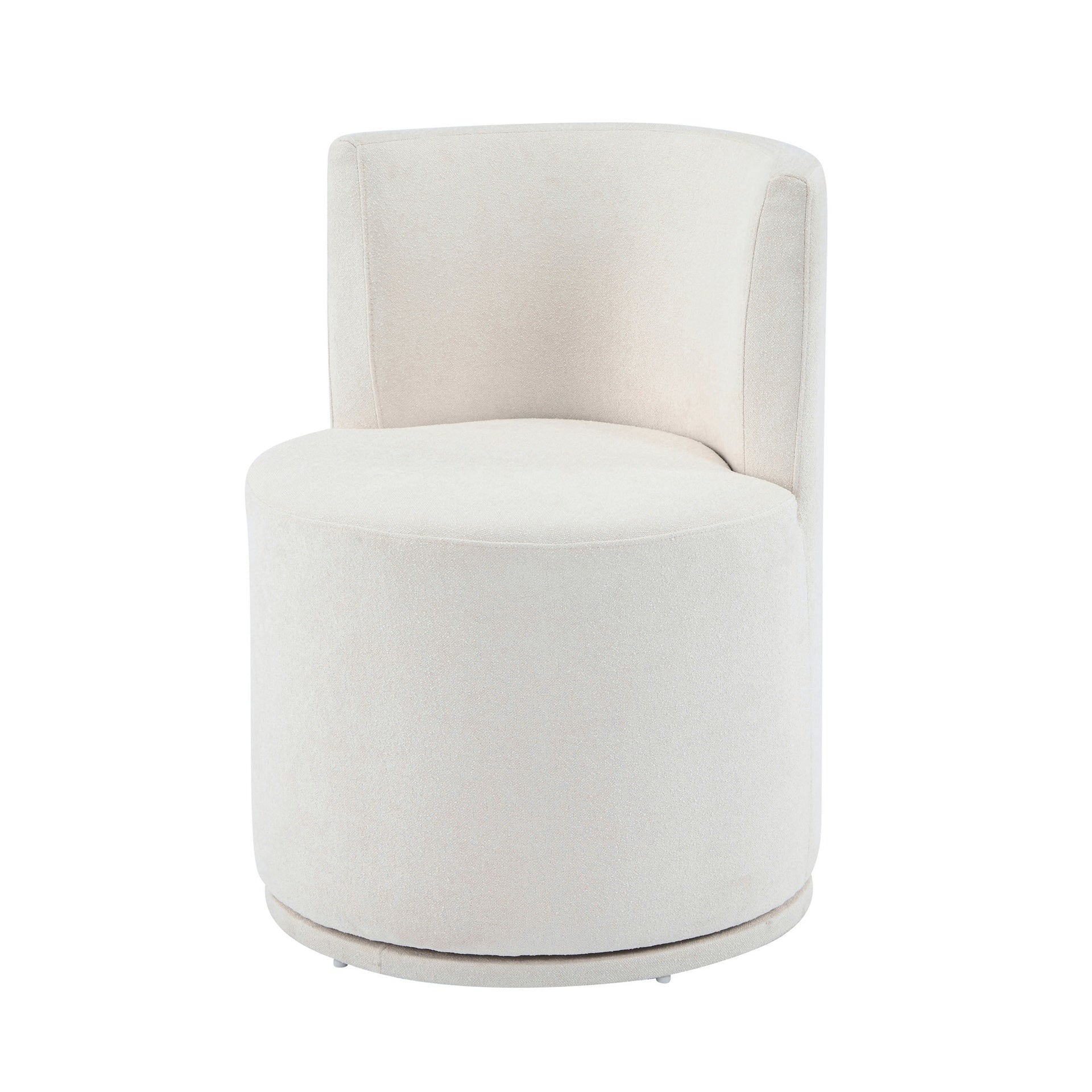 Modern Swivel Upholstered Side Chair in Beige (Set of 4)