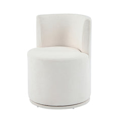 Modern Swivel Upholstered Side Chair in Beige (Set of 4)