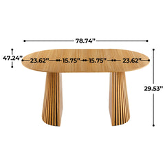 Extendable table Mid-Century Modern Pedestal Table, Multi-Functional Dining Table for 6-10 People & Large Coffee Table,47.24-78.74INCH LENGTH