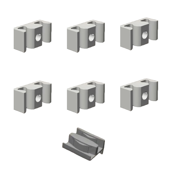 Anti-Collision Cushions x 6 and Guide Block x 1, 24D03PJ4
