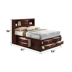 Ireland Espresso Finish Queen Bed W/Storage
