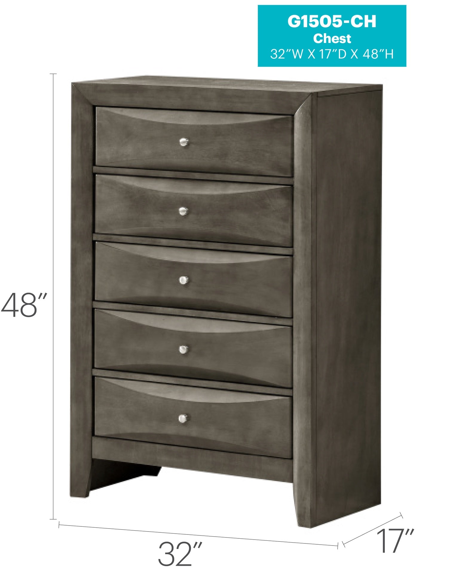 Marilla G1505-CH Chest , Gray