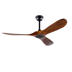 Hot sales 52 Inch Indoor Black Ceiling Fans With Lights,3 Solid Wood Blades, Ceiling Fan with Remote Control,Reversible DC Motor, Fan Light for Bedroom, Living room, Study room
