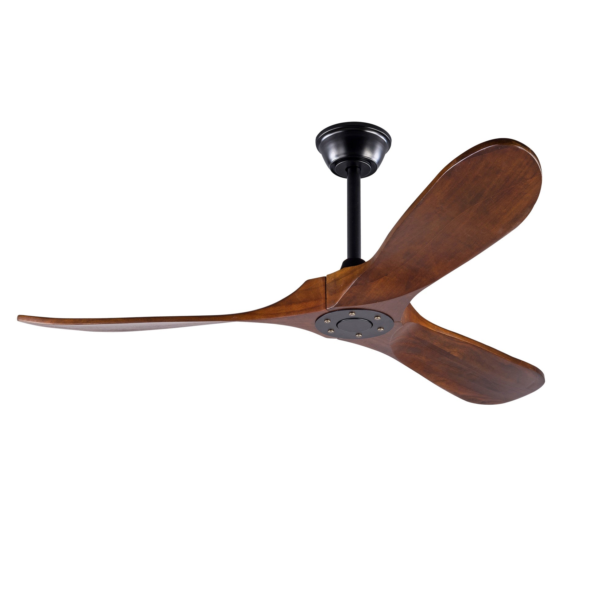 Hot sales 52 Inch Indoor Black Ceiling Fans With Lights,3 Solid Wood Blades, Ceiling Fan with Remote Control,Reversible DC Motor, Fan Light for Bedroom, Living room, Study room