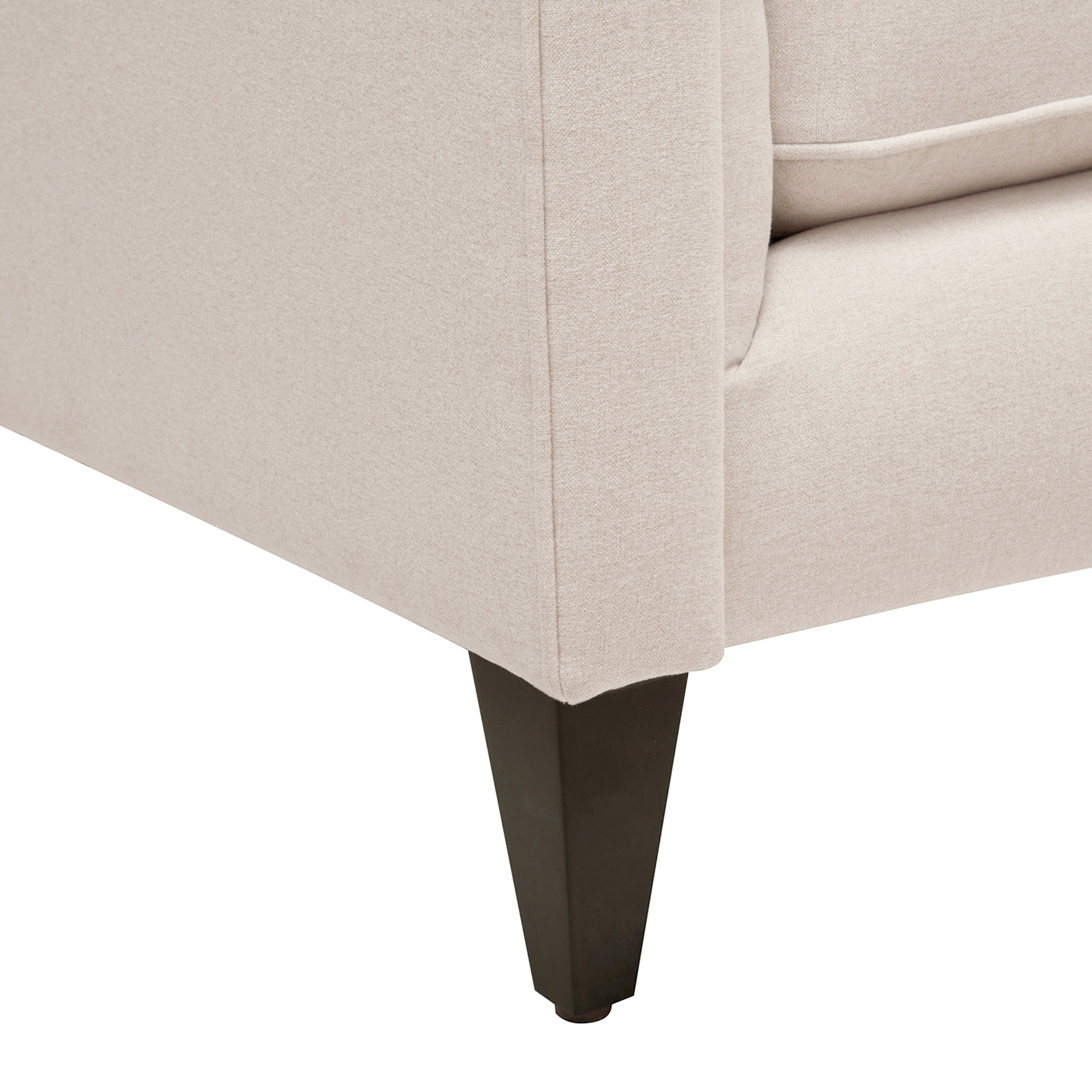 Jack 84" Modern Tuxedo Tufted Sofa, Sky Neutral Beige Polyester