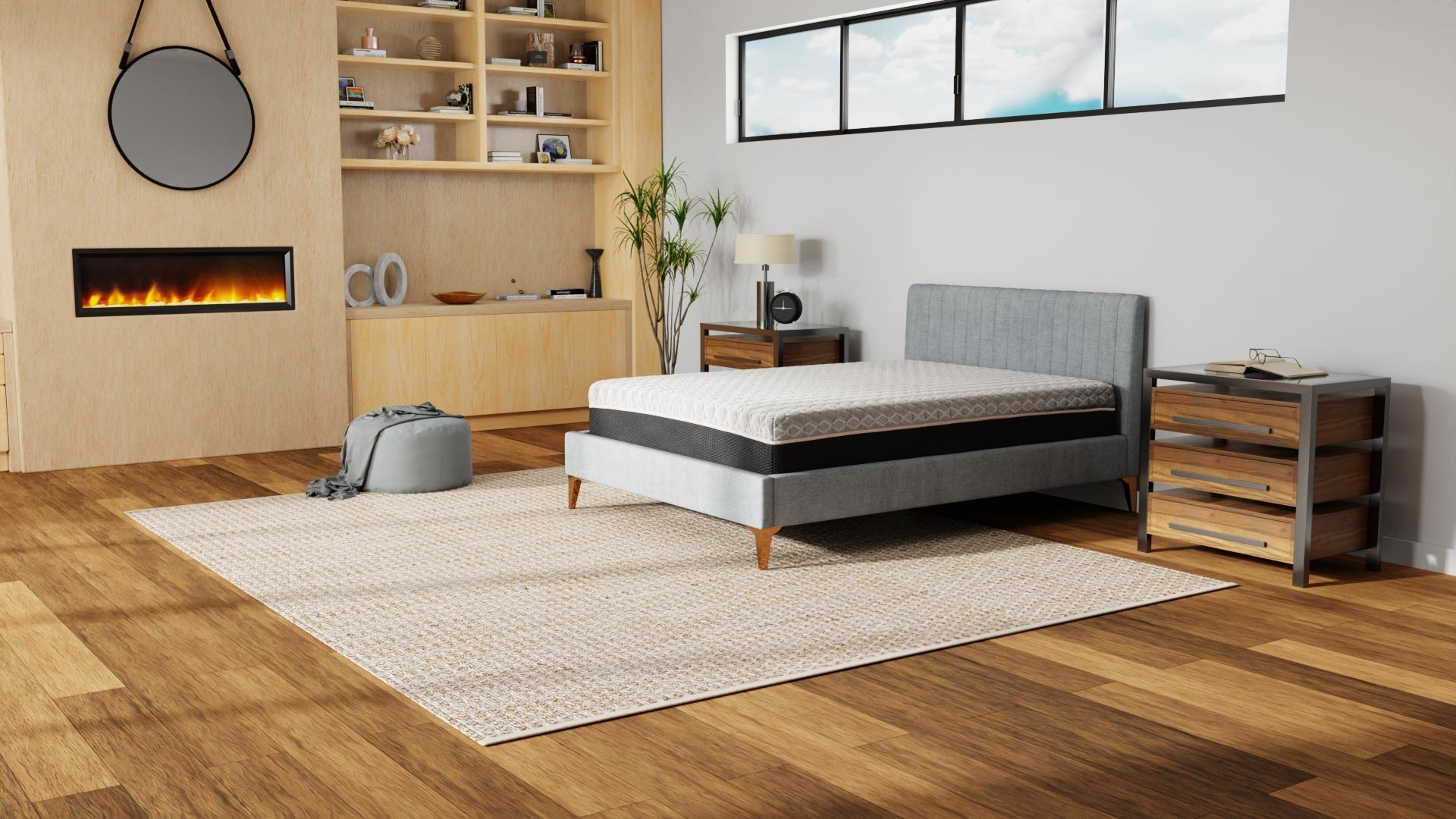 Copper Infused Hybrid 14 Inch Plush Memory Foam Queen Mattress