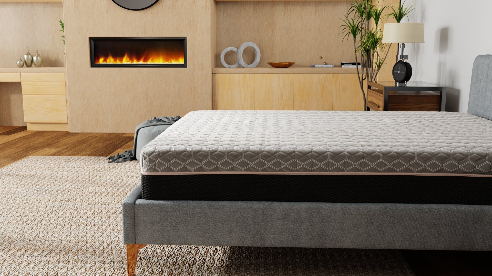 Copper Infused Hybrid 14 Inch Plush Memory Foam Queen Mattress