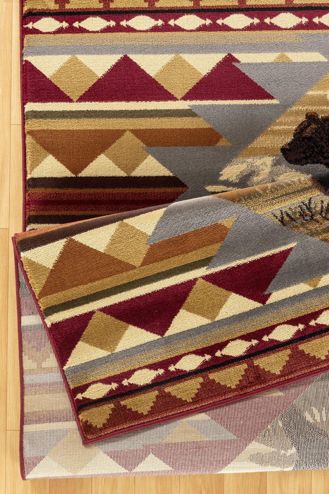 Nature's Nest GC_CBL3001 Multi 2 ft. x 3 ft. Lodge Area Rug