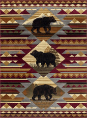 Nature's Nest GC_CBL3001 Multi 2 ft. x 3 ft. Lodge Area Rug