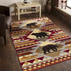 Nature's Nest GC_CBL3001 Multi 2 ft. x 3 ft. Lodge Area Rug