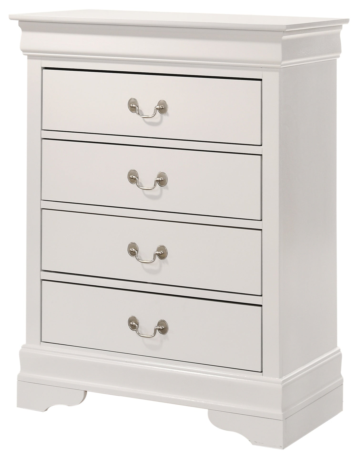 Louis Phillipe G3190-BC 4 Drawer Chest , White