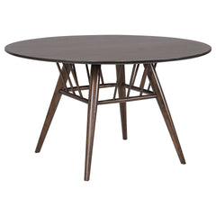 Shirley Dark Walnut Round Dining Table