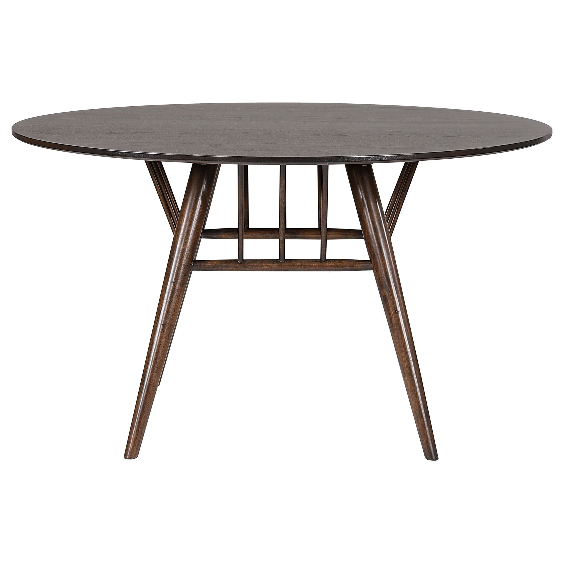 Shirley Dark Walnut Round Dining Table