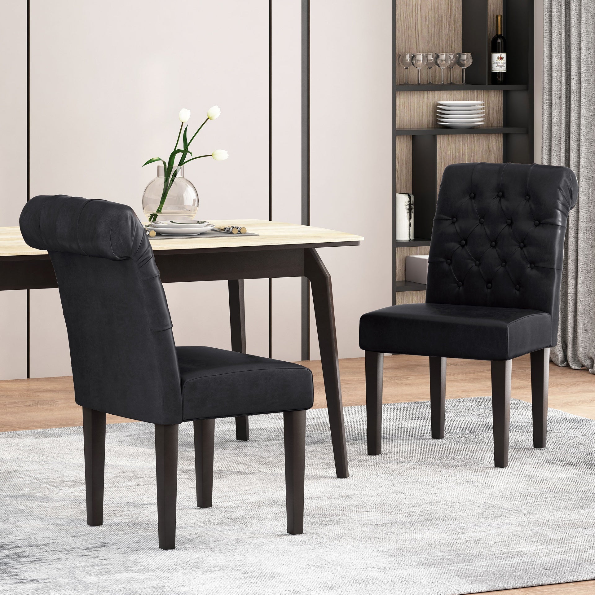 BROXTON TUFT DINING ROLLTOP KD MP2 (set of 2)