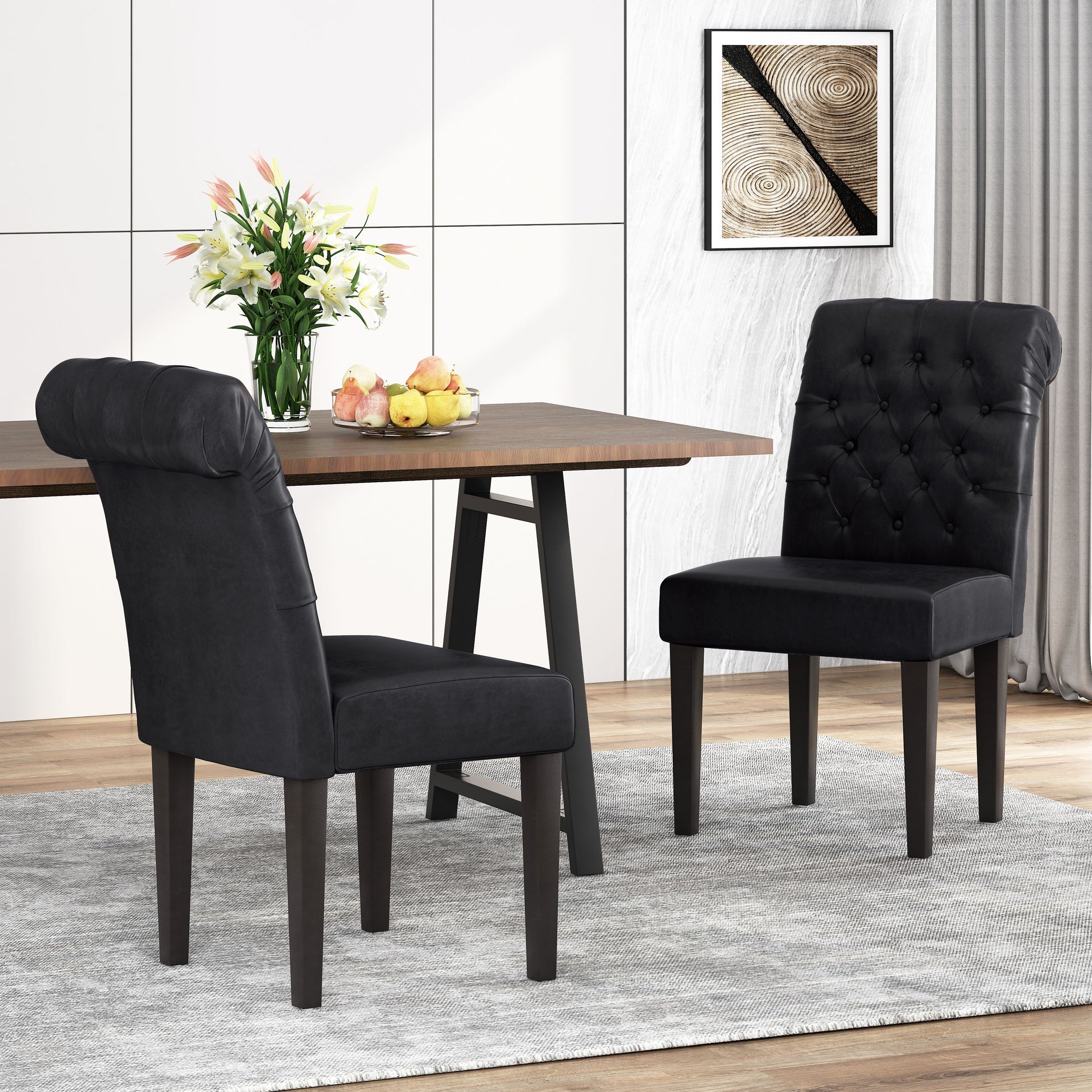 BROXTON TUFT DINING ROLLTOP KD MP2 (set of 2)