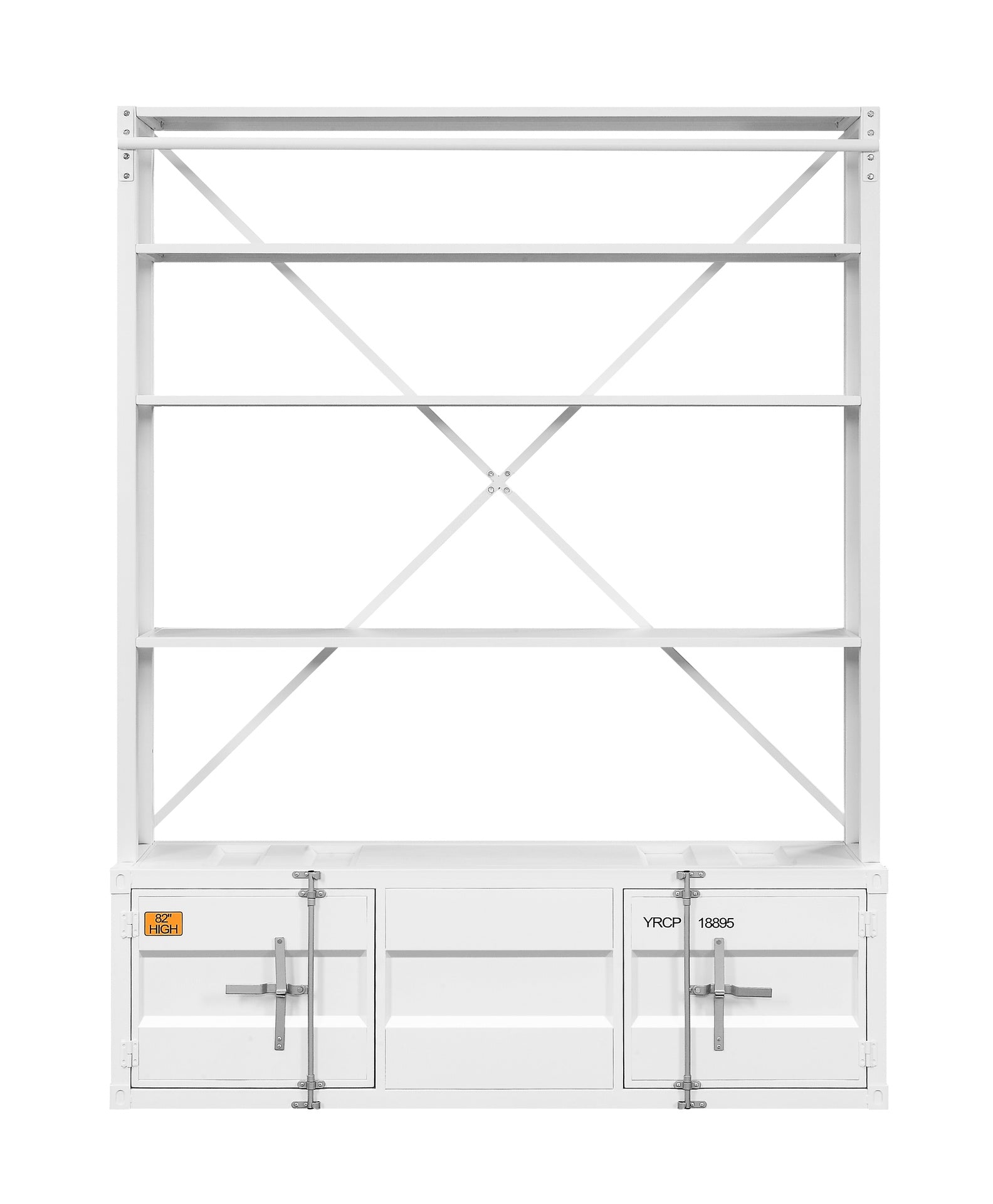 Cargo White Finish Bookcase W/Ladder