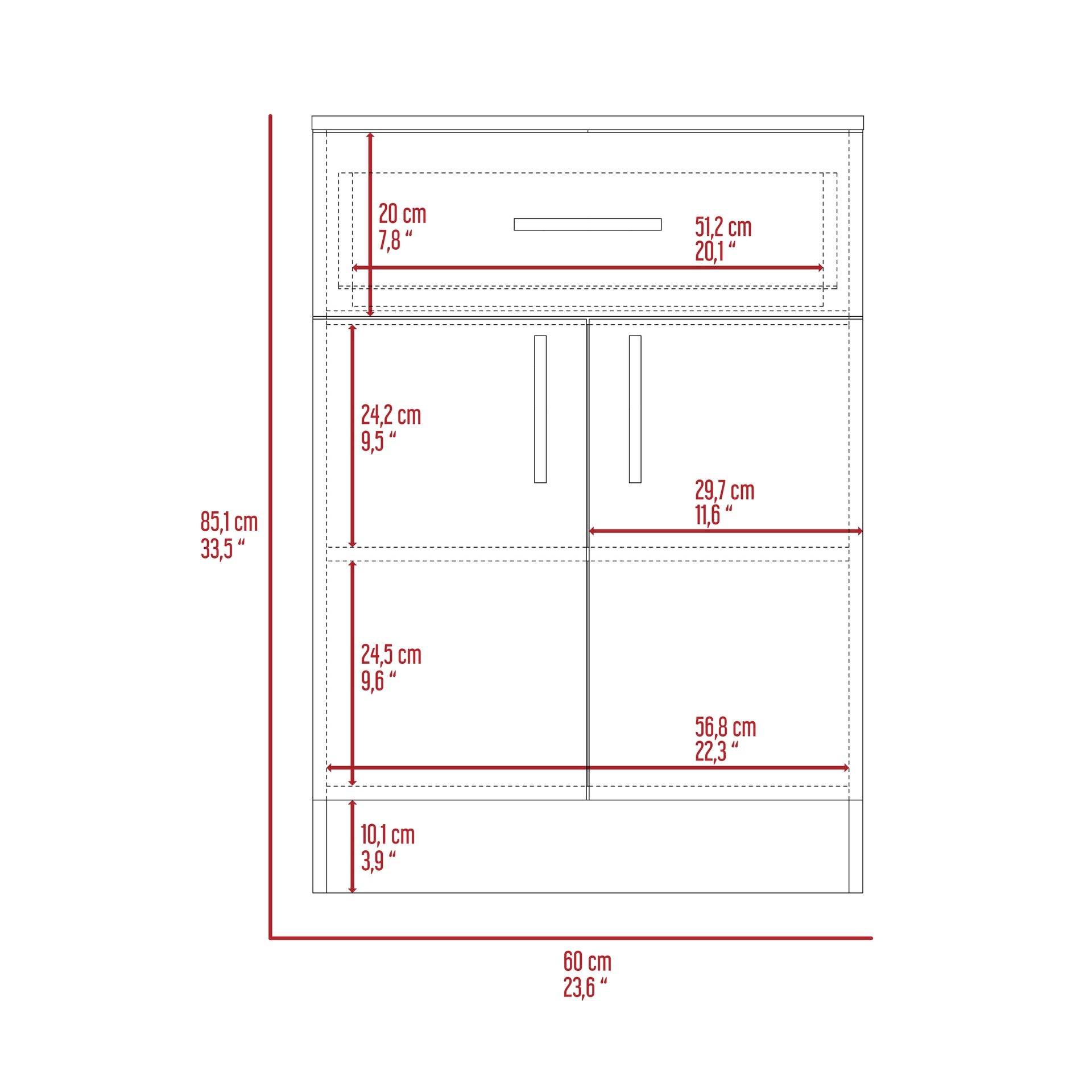 Mayorca Base Pantry Cabinet, One Drawer, Two Interior Shelves -White / Light Oak