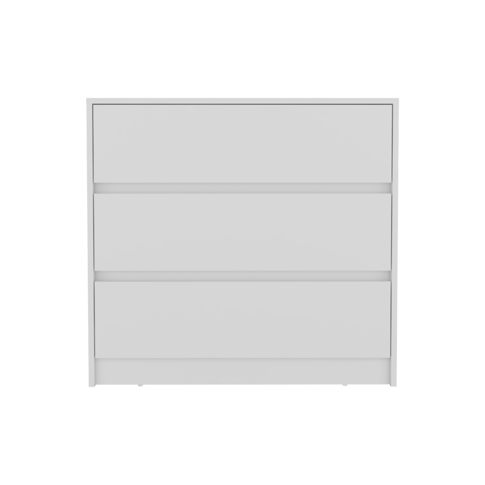 Austin Three Drawer Dresser, Pull Out Mechanism-White