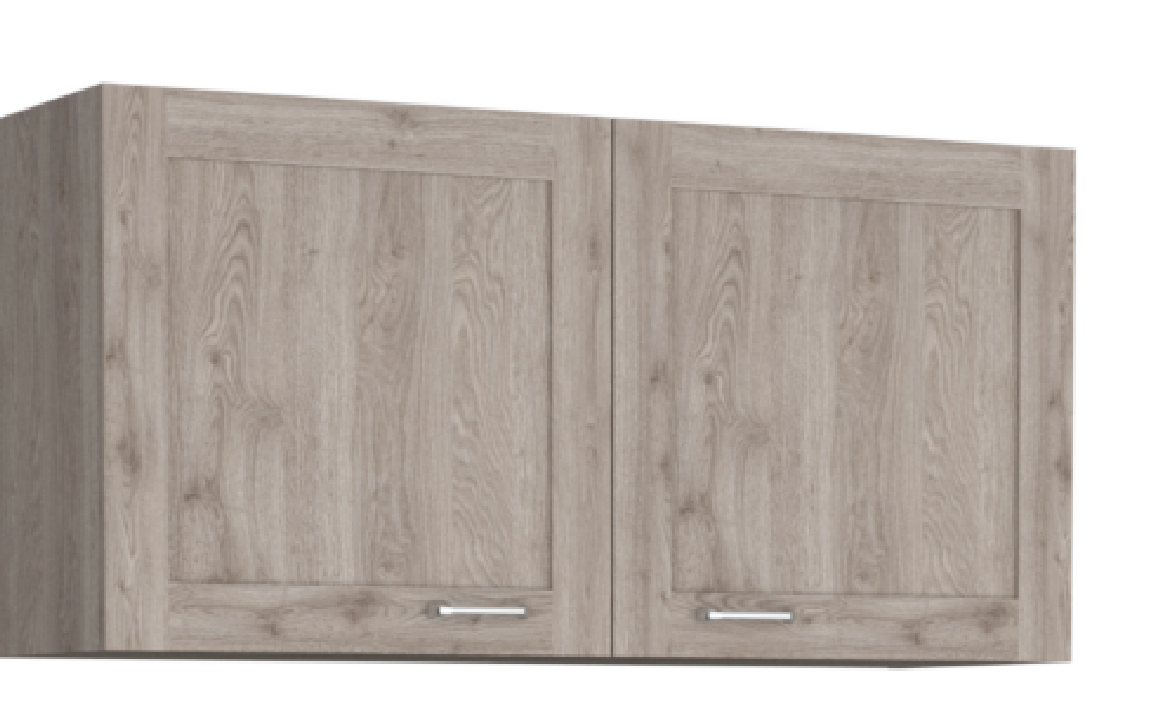 Zurich Cabinet Set, Two Shelves -Light Gray