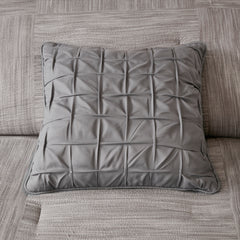 7 Piece Printed Seersucker Comforter Set Grey Cal King