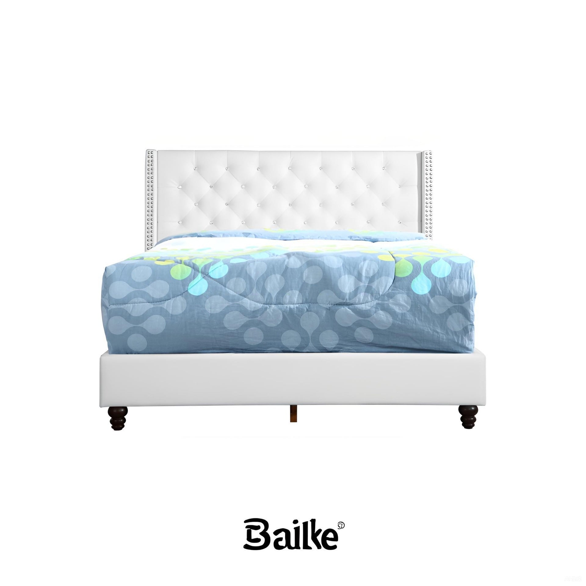 Chic Transitional Full Bed In Bright White