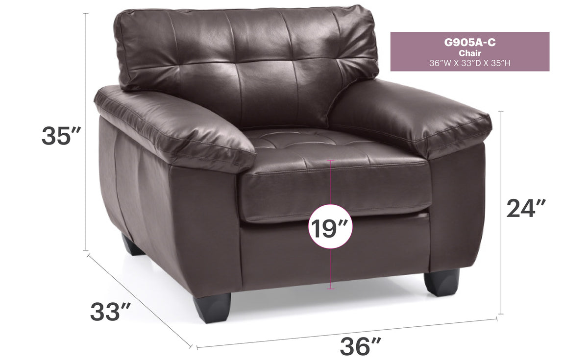 Contemporary Padded Chair In Cappuccino