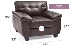 Contemporary Padded Chair In Cappuccino