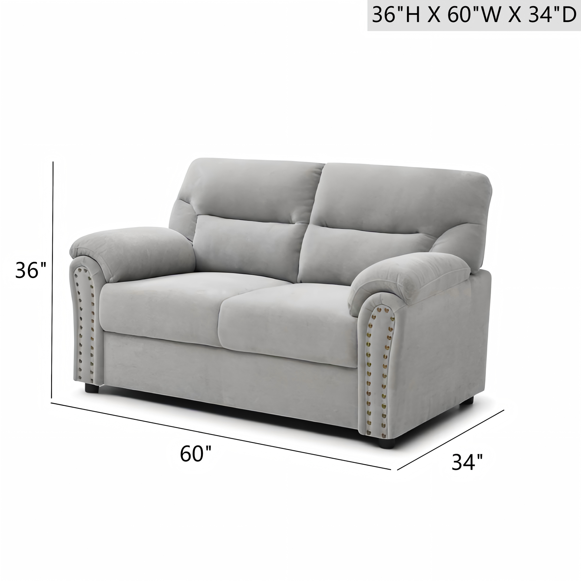 Hamilton G00552A-L Love Seat Gray