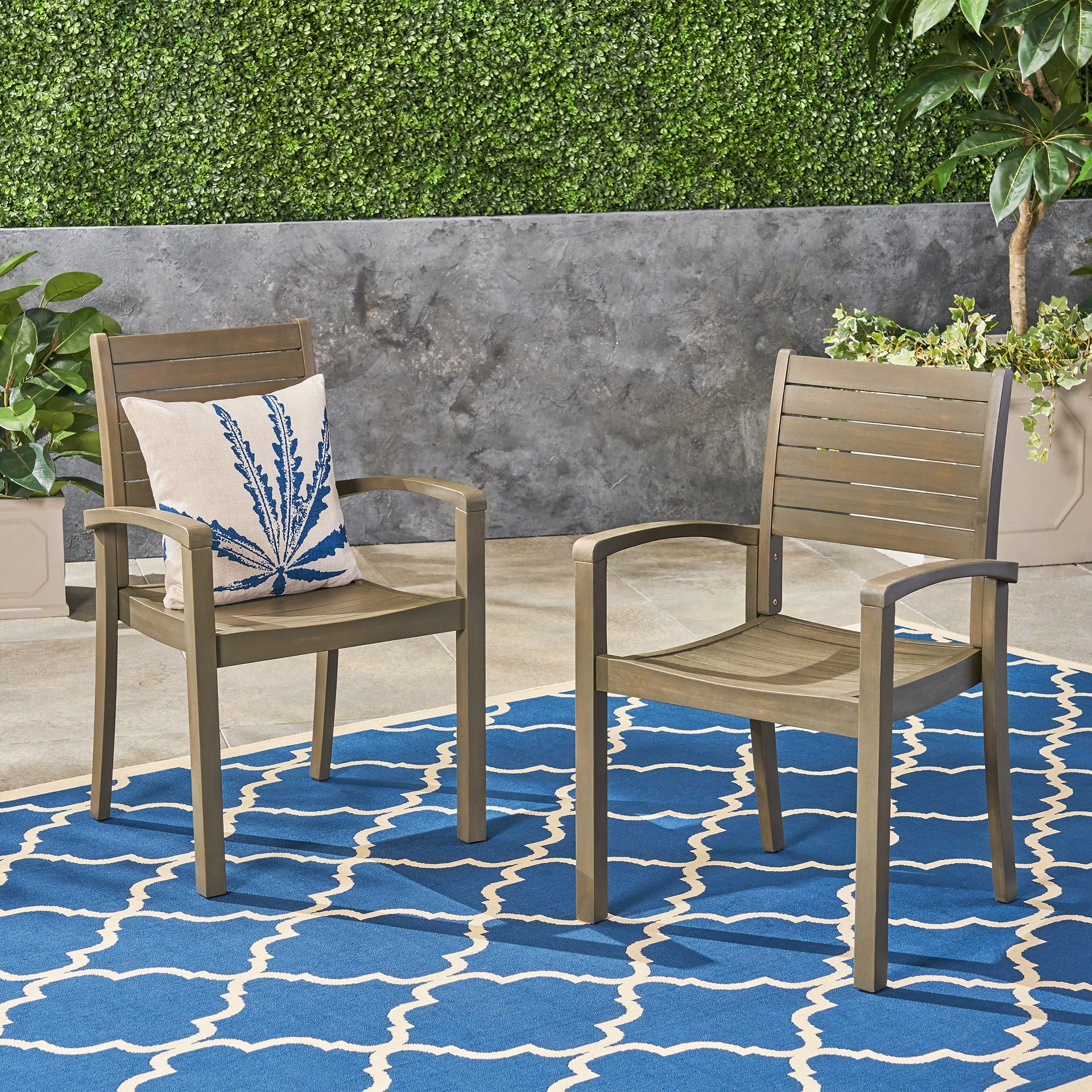 Outdoor Dining Chairs, Grey 63223.00GRY, KD