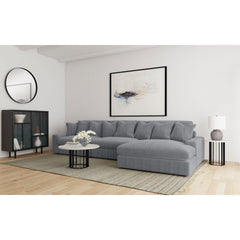 Cassidy Fog Upholstered Sectional Sofa